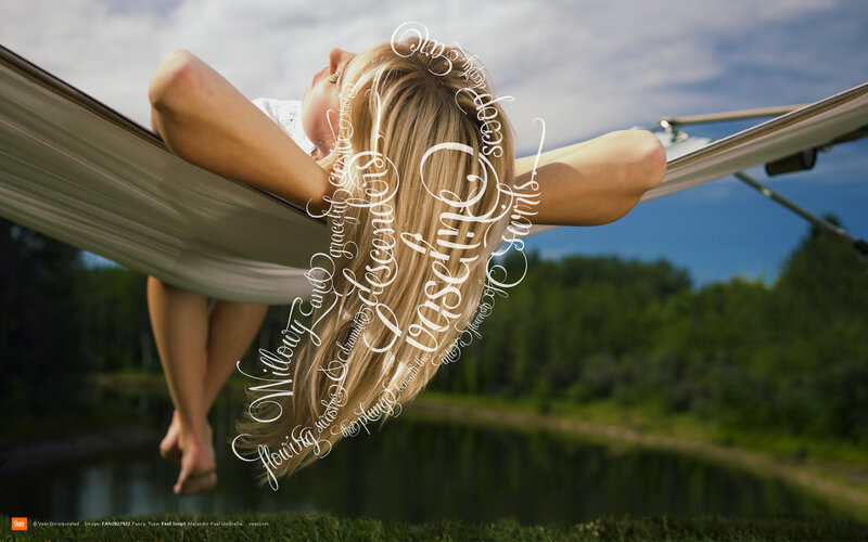 Woman relaxing in a hammock