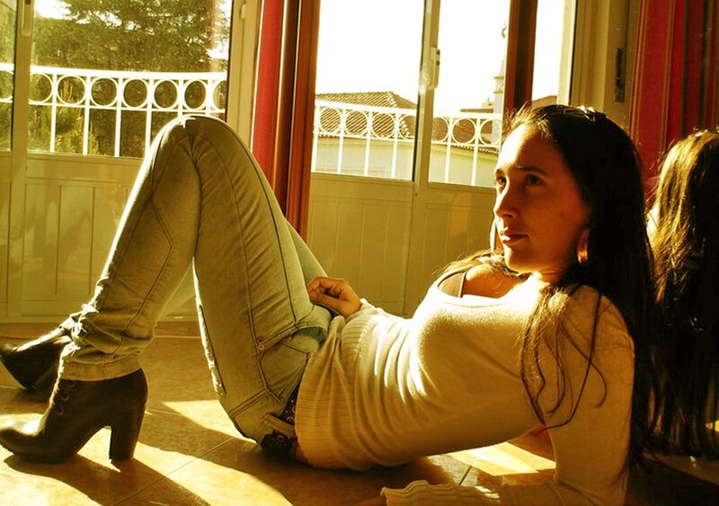 woman relaxing in sunlight