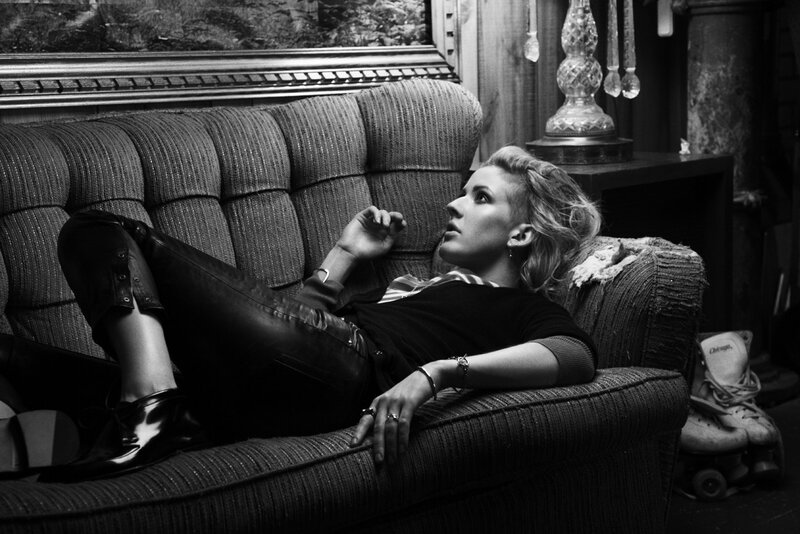 woman relaxing on a couch