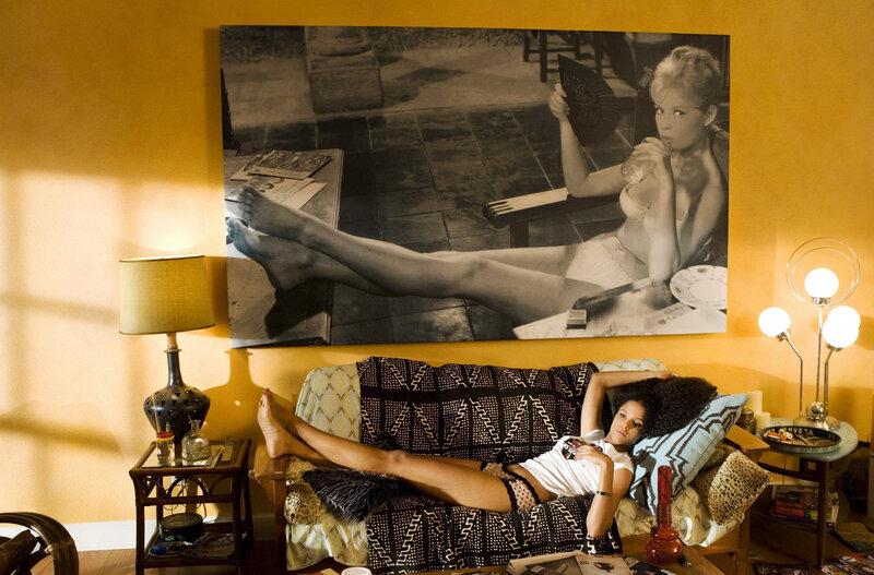 Woman relaxing on a couch