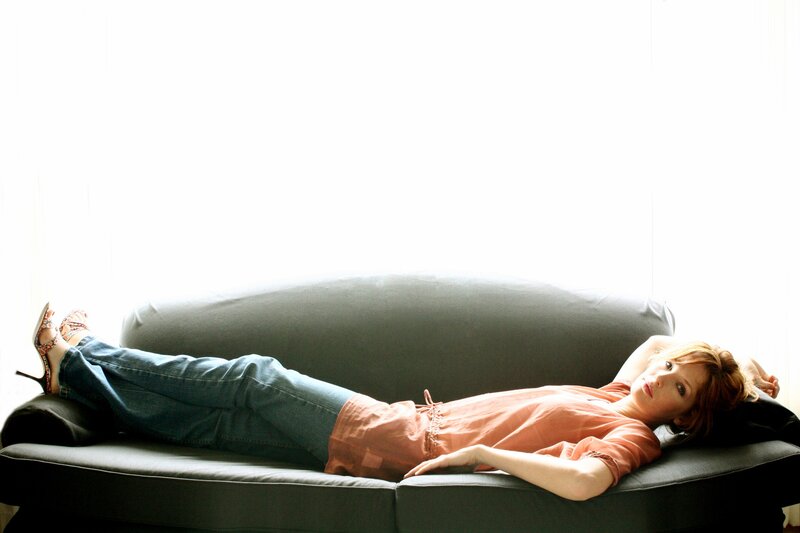 Woman relaxing on a couch