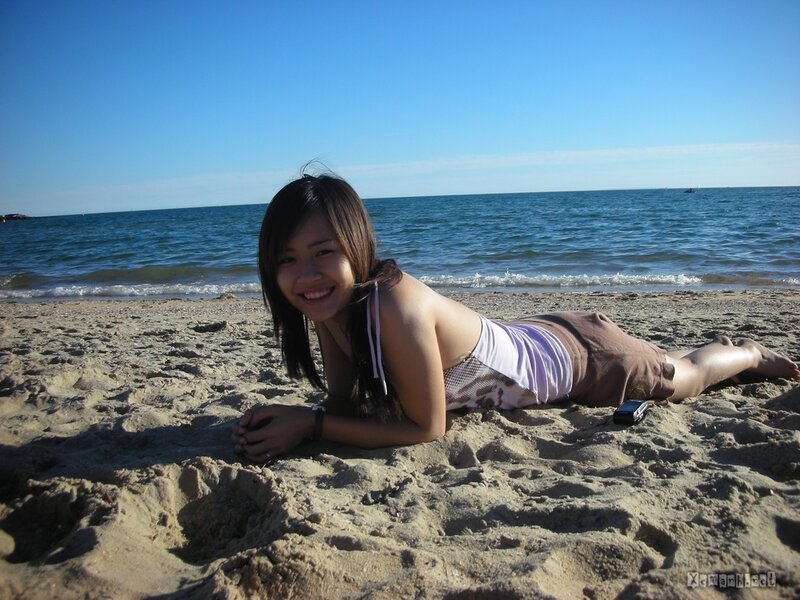 Woman relaxing on the beach