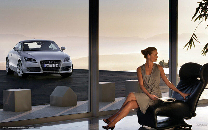Woman relaxing with Audi TT
