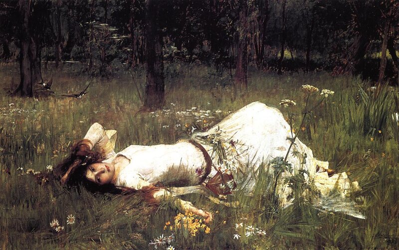 Woman Resting in a Meadow