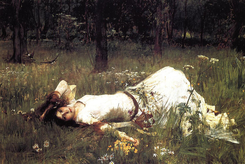 Woman Resting in a Meadow