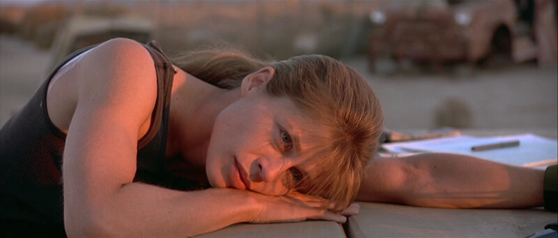woman resting in desert