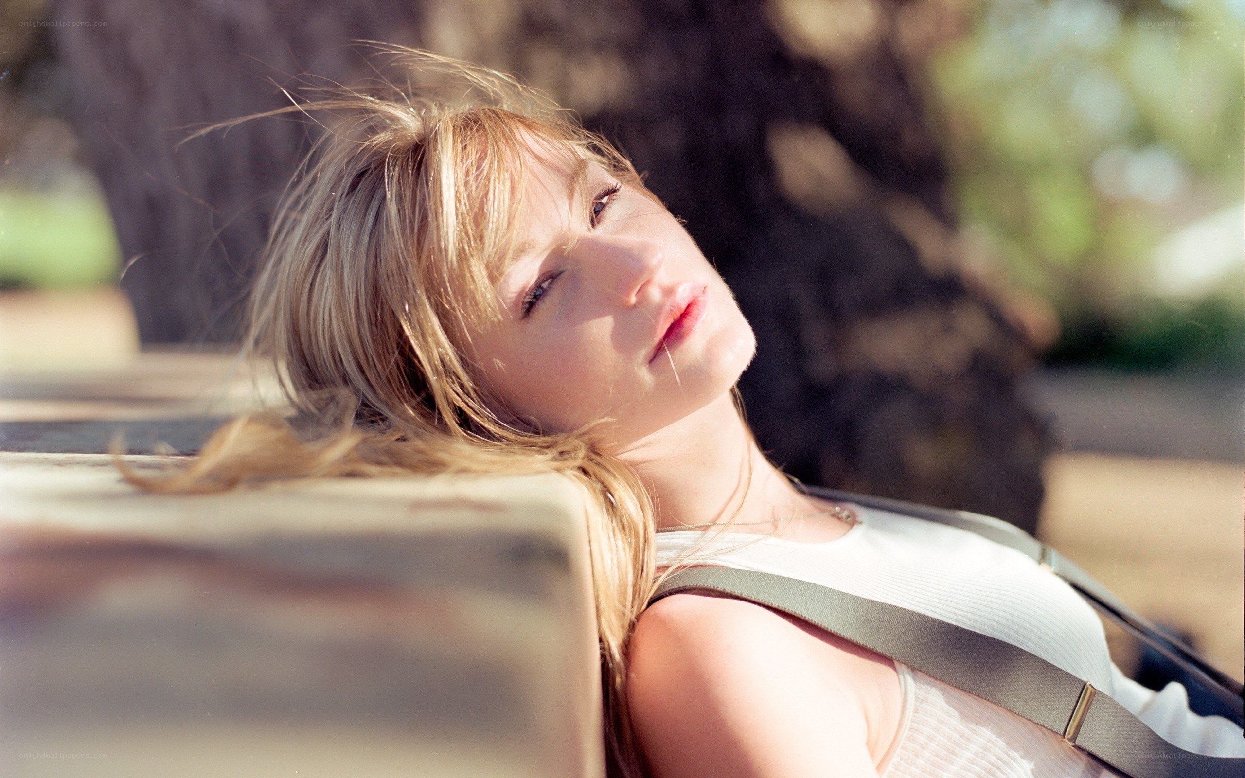 woman resting in sunlight