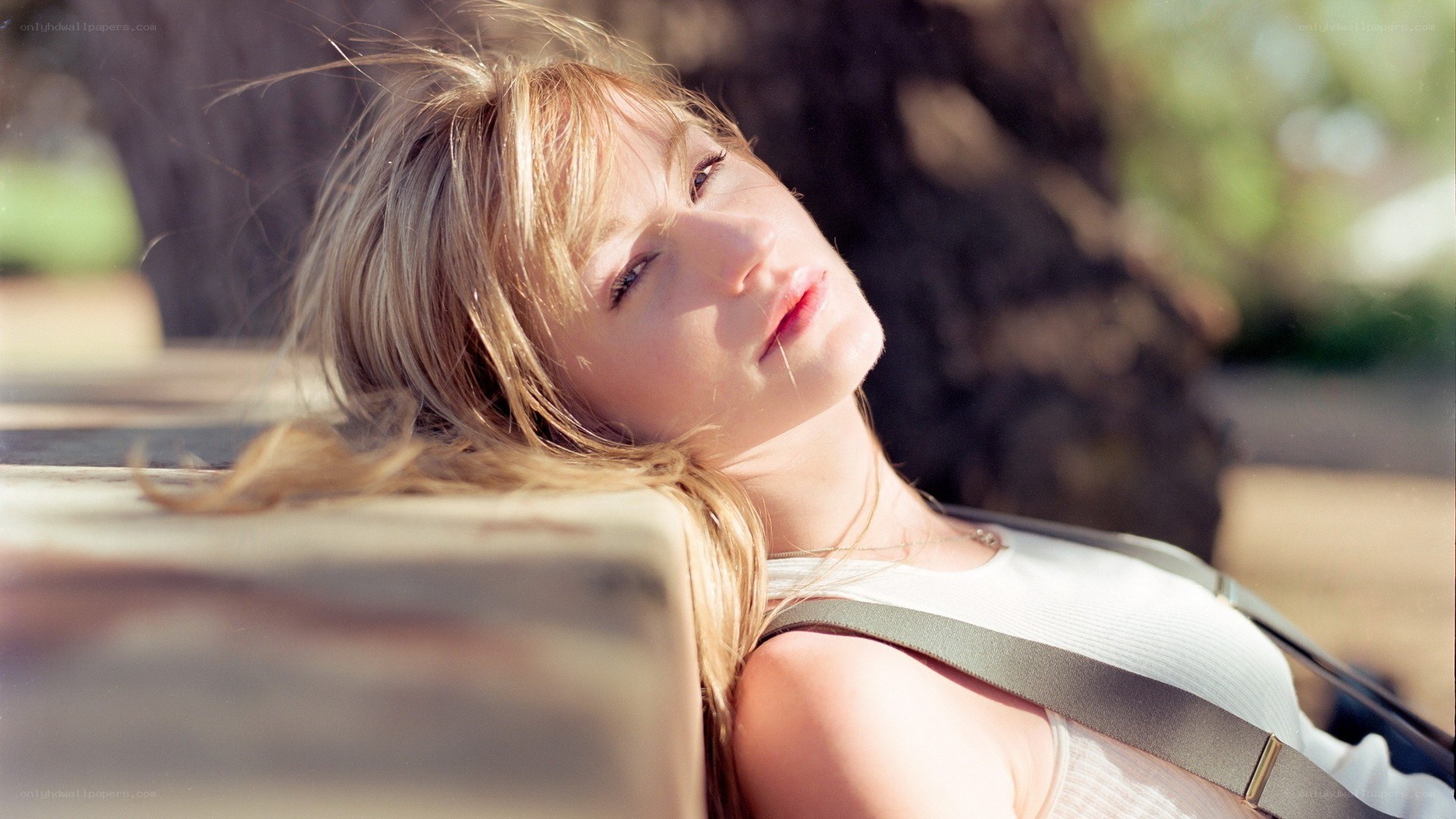 woman resting in sunlight