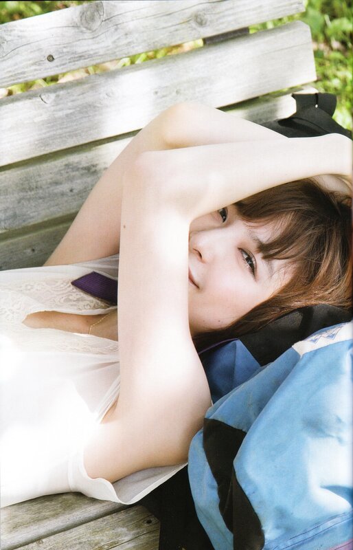 woman resting on a bench