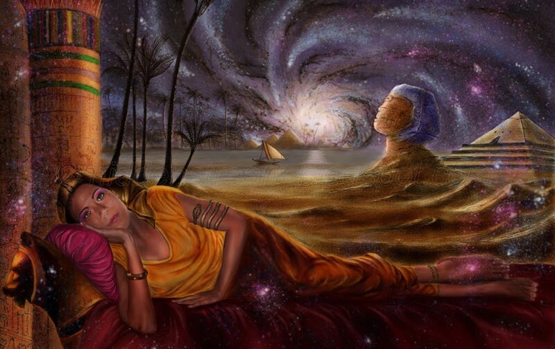 Woman Resting on Bed — Purple