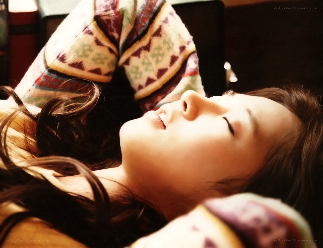 woman resting peacefully