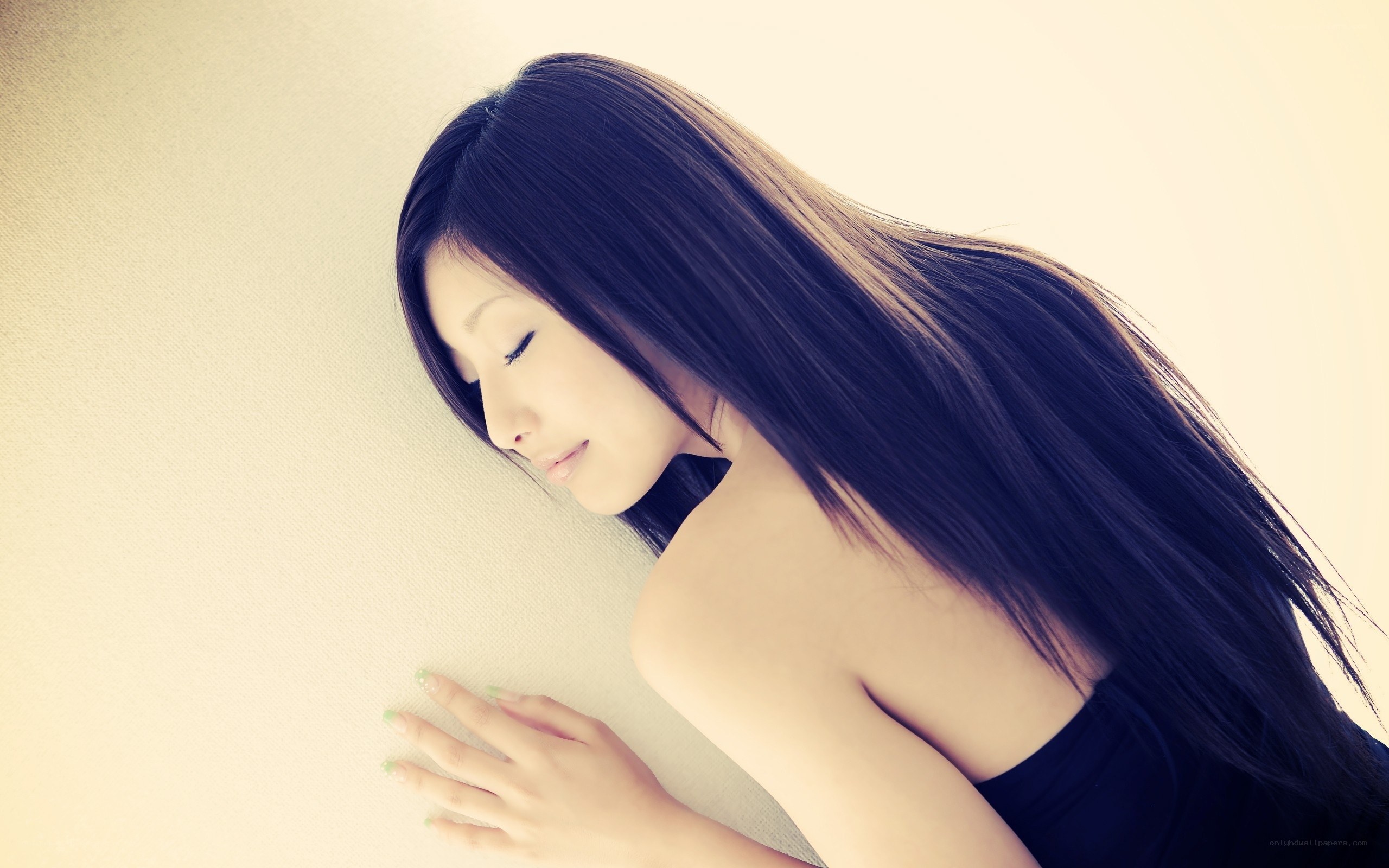 woman resting peacefully