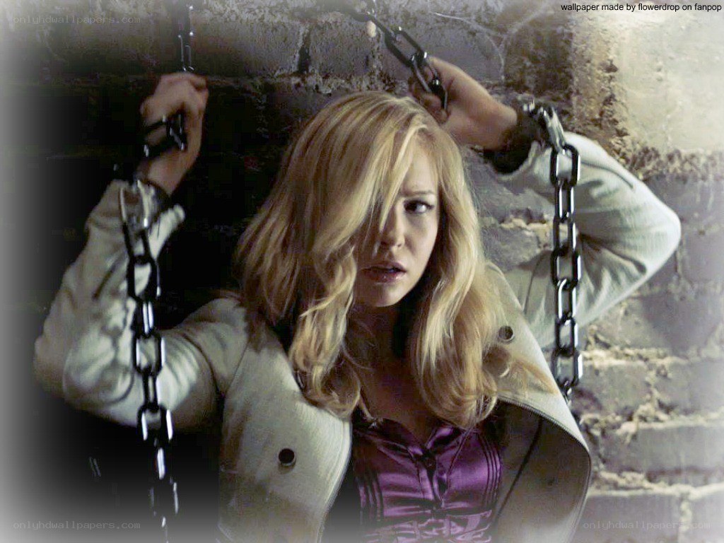 woman restrained by chains