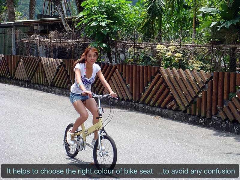 Woman riding a bicycle