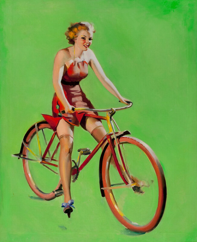 Woman riding a bicycle