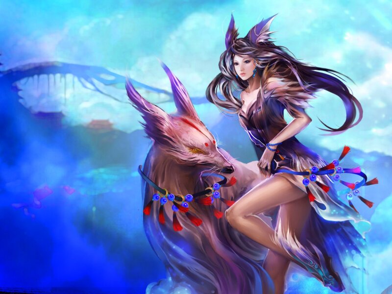 Woman Riding a Fox