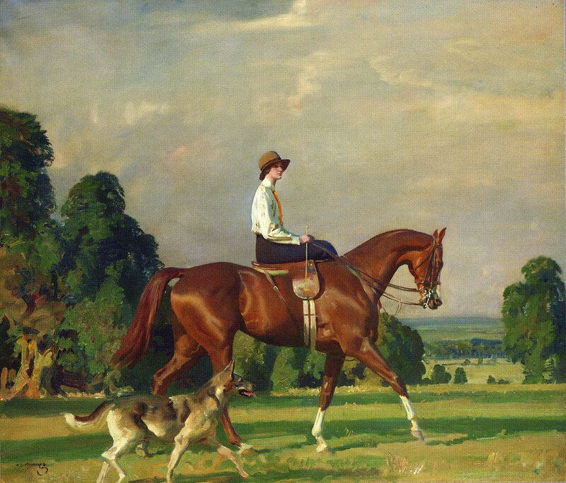 Woman riding a horse
