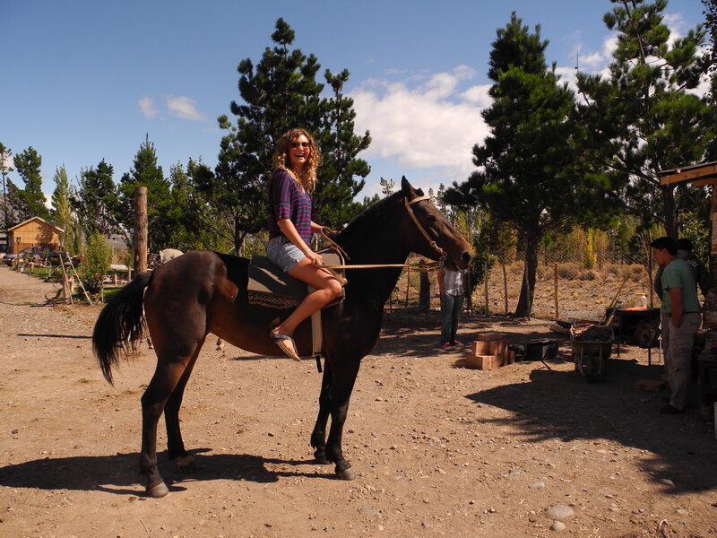 Woman Riding a Horse — Brown, Outdoor, Afternoon