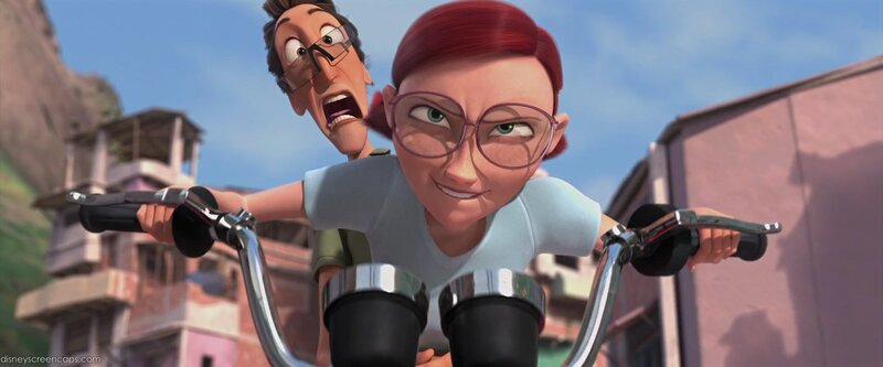 woman riding bicycle with man