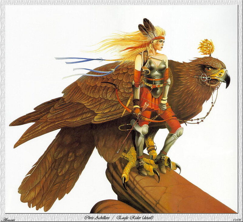 Woman Riding Eagle