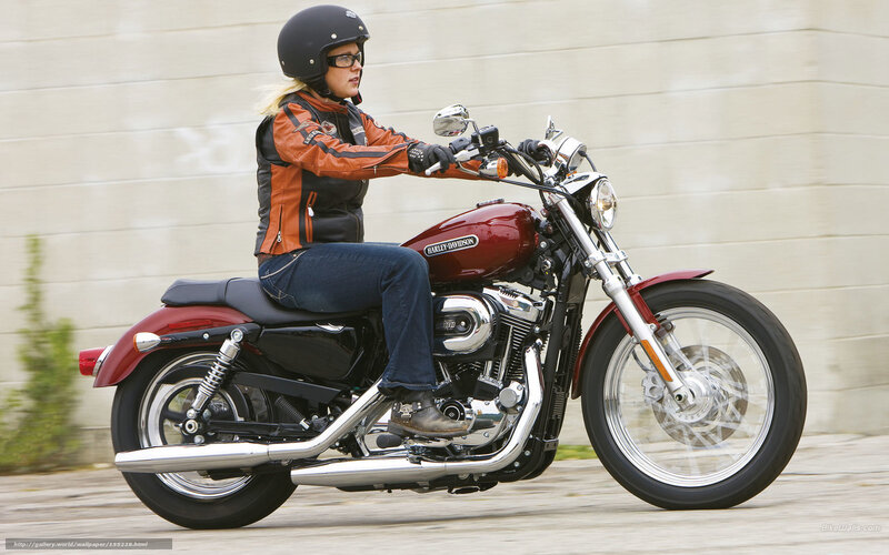 woman riding harley-davidson motorcycle