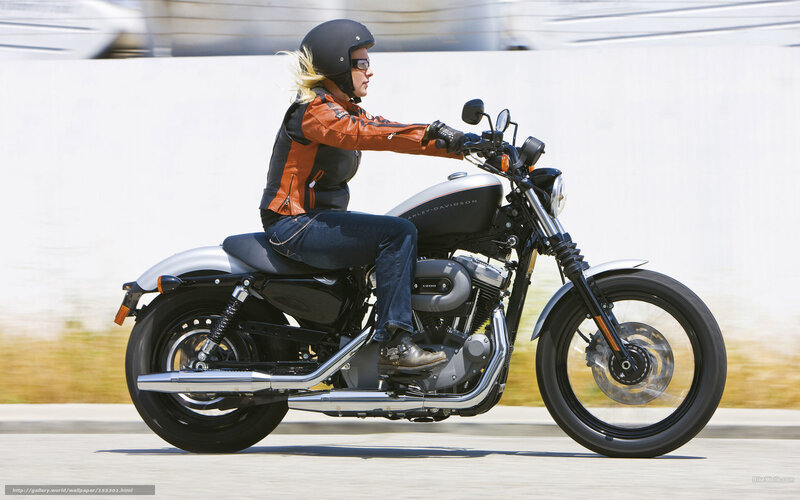 woman riding harley-davidson motorcycle