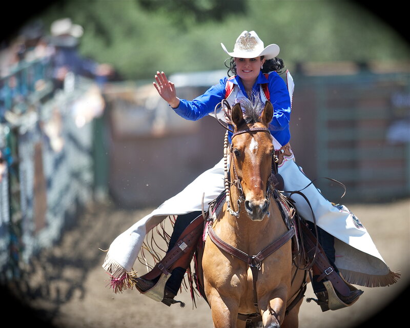 Woman Riding Horse — Brown, Energetic