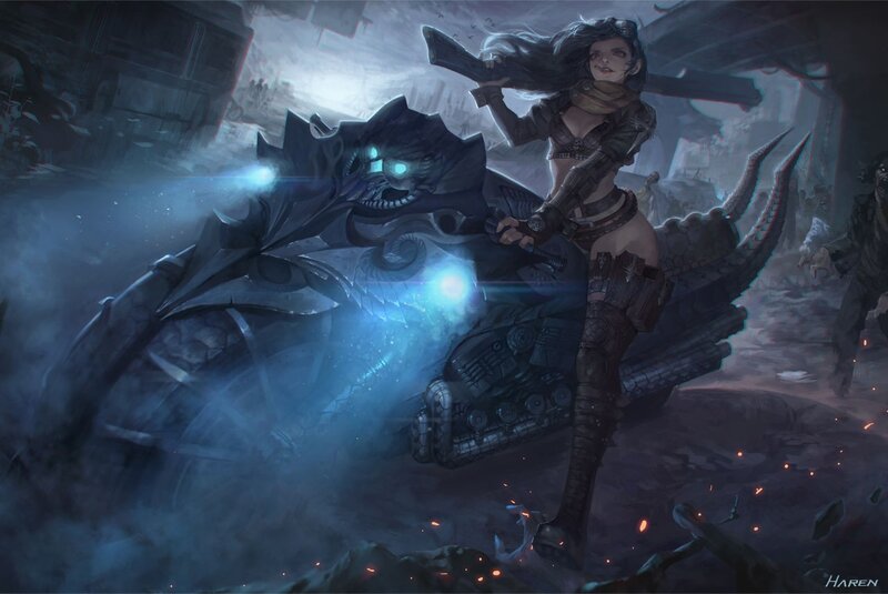Woman Riding Mechanical Creature