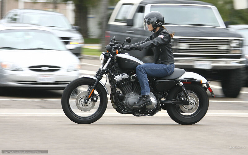 Woman Riding Motorcycle — Black, Dynamic, Afternoon, Photograph, Car