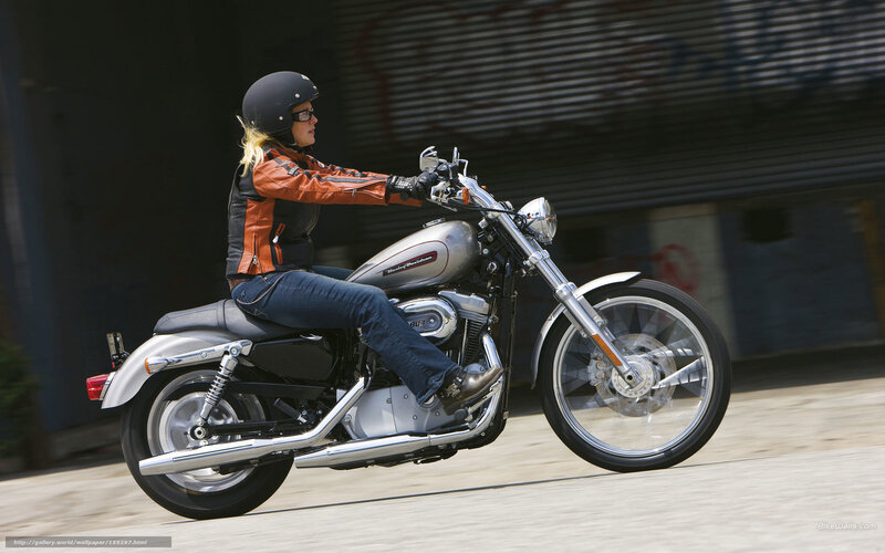 Woman Riding Motorcycle — Silver