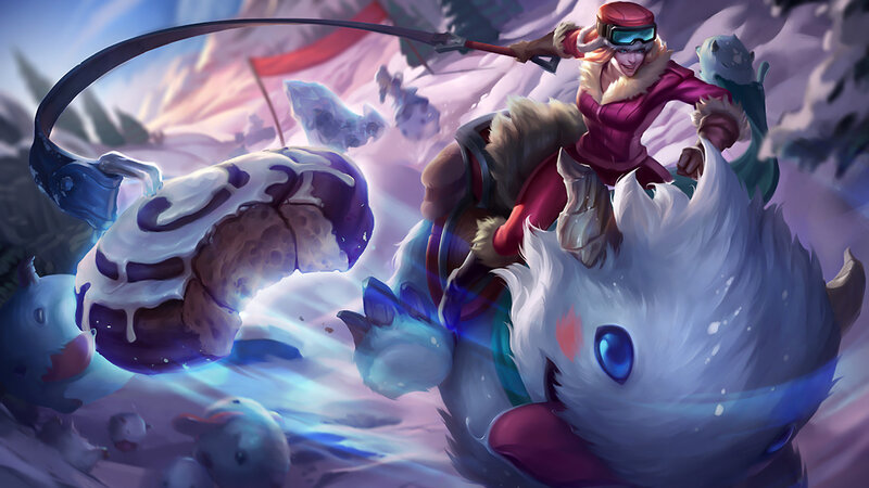 Woman Riding Snow Creature