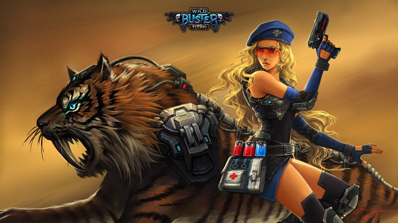 Woman Riding Tiger — Brown
