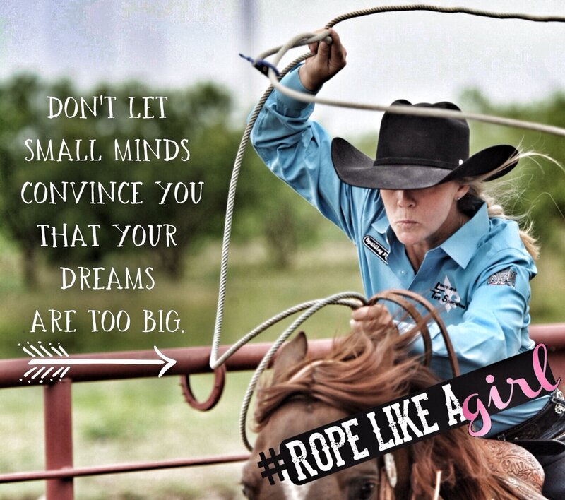 Woman Roping a Horse