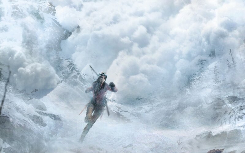 Woman Running in Avalanche