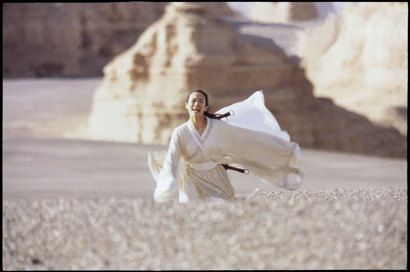 woman running in desert