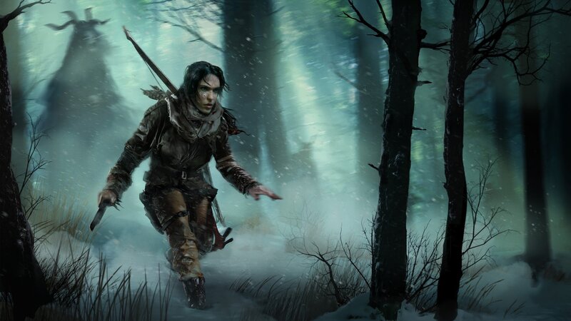 Woman Running in Forest — Green