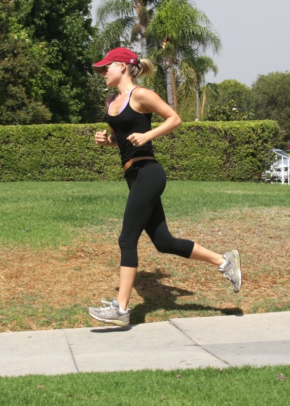woman running in park