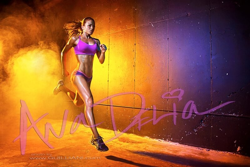 woman running in smoke