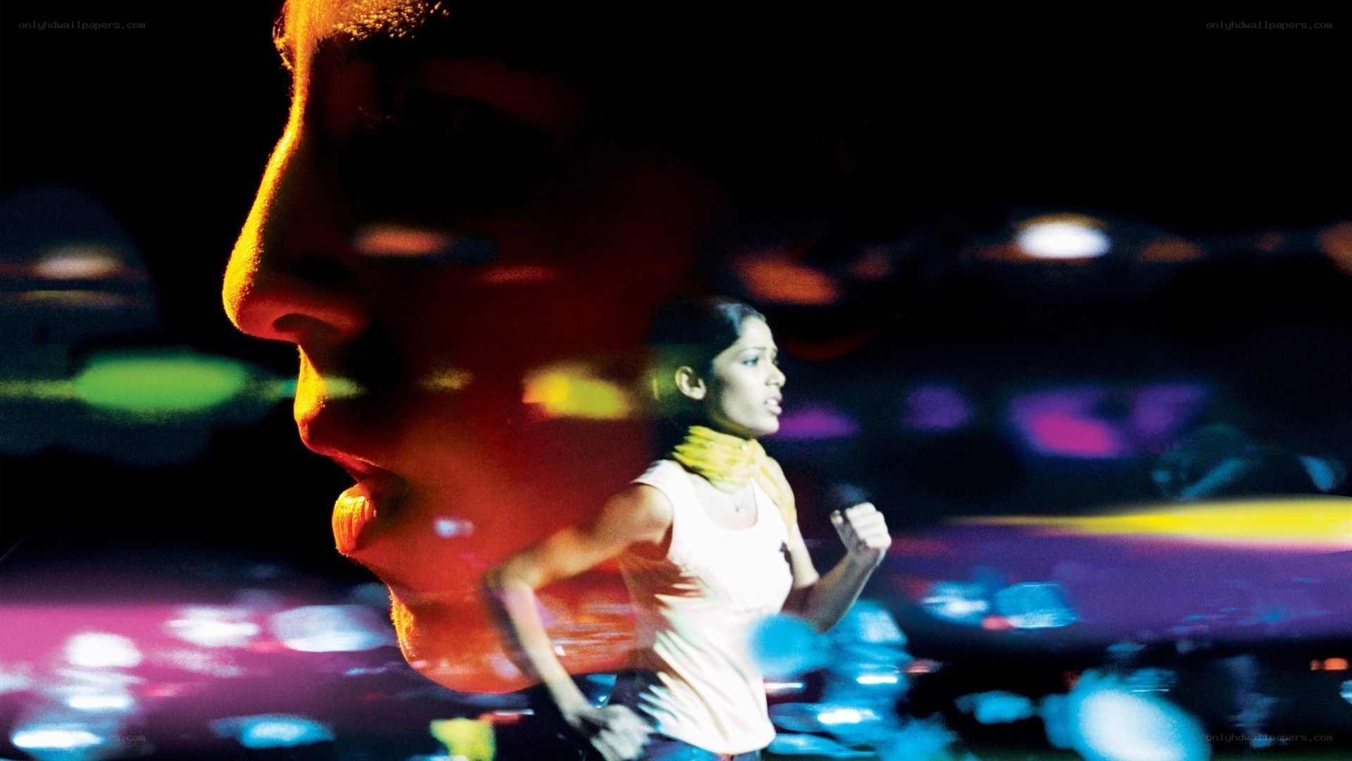 woman running on stage
