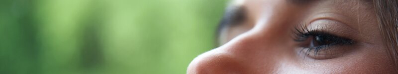 woman's eye in profile