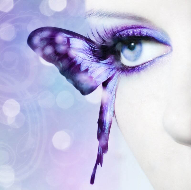 Woman's Eye with Butterfly