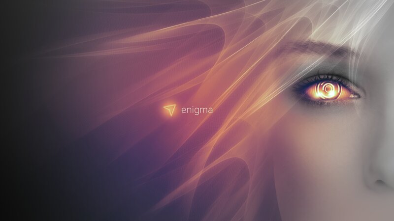 Woman's Eye with Glowing Iris — Purple