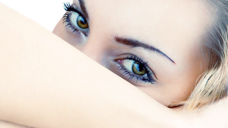 Woman's Eyes and Arm — White, Intimate