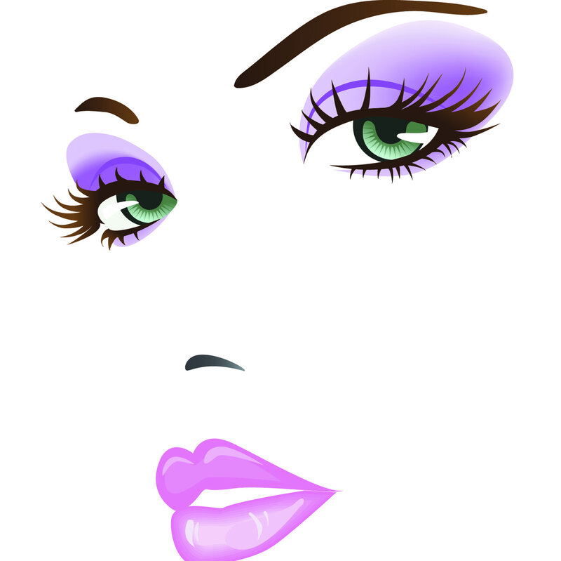 Woman's Eyes and Lips