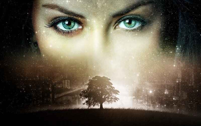 Woman's Eyes and Tree