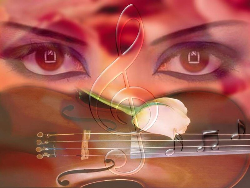 Woman's Eyes and Violin