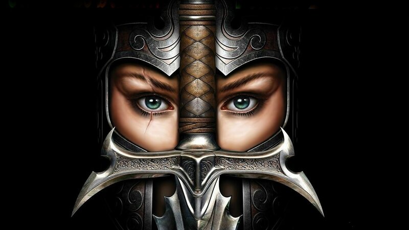 Woman's Eyes in Helmet