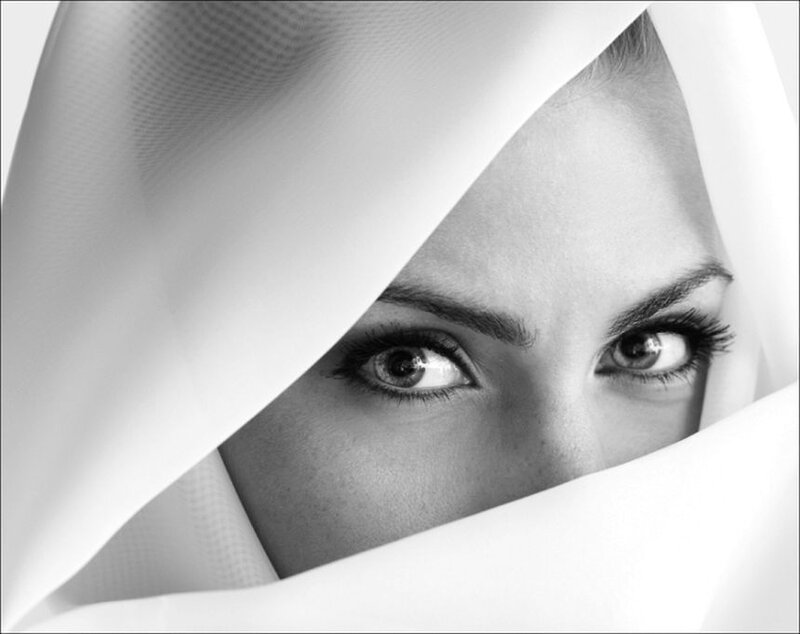 Woman's Eyes under Veil