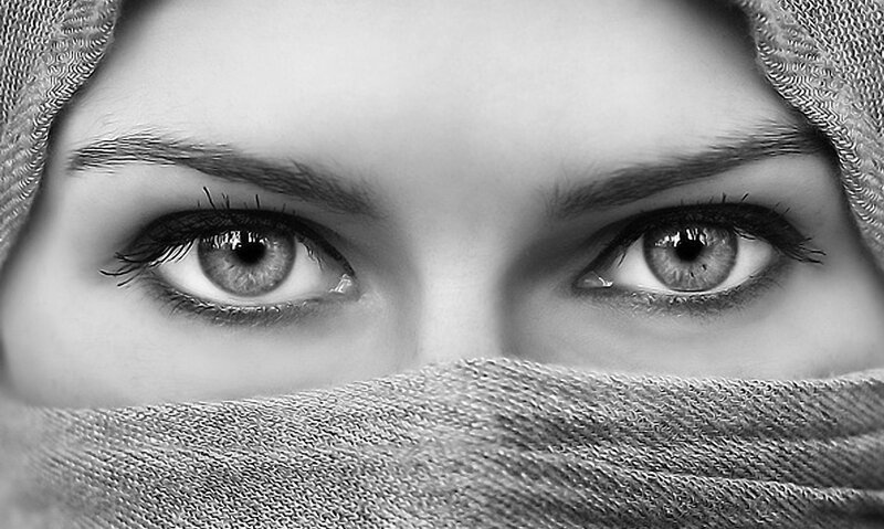 Woman's Eyes with Headscarf
