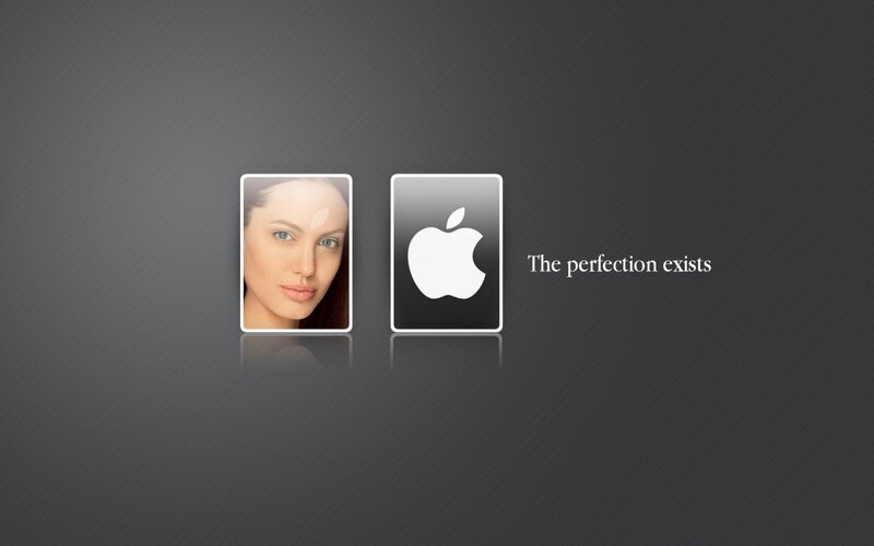 Woman's Face and Apple Logo